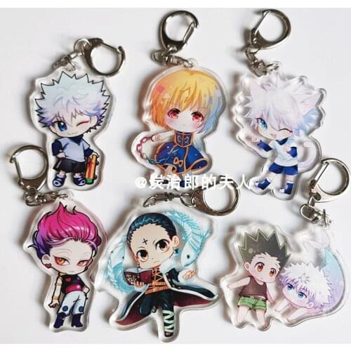 2021 Anime HUNTER×HUNTER GON·FREECSS Hisoka Killua Zoldyck Acrylic Keychain Bag Gift Pendant Toy Figure Keyring Decor Cosplay