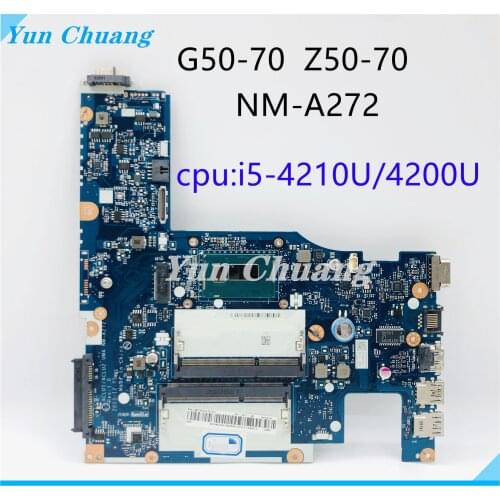 ACLU1 ACLU2 UMA NM-A272 For Lenovo ideaPad G50-70 Z50-70 Laptop motherboard With I5-4210U/4200U DDR3L Test 100% work