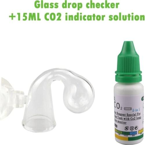 Aquarium CO2 Long-Acting Monitor Tank CO2 Drop Checker Aquarium Carbon Dioxide Detector Fish Tank Liquid CO2 Long-Term Monitor