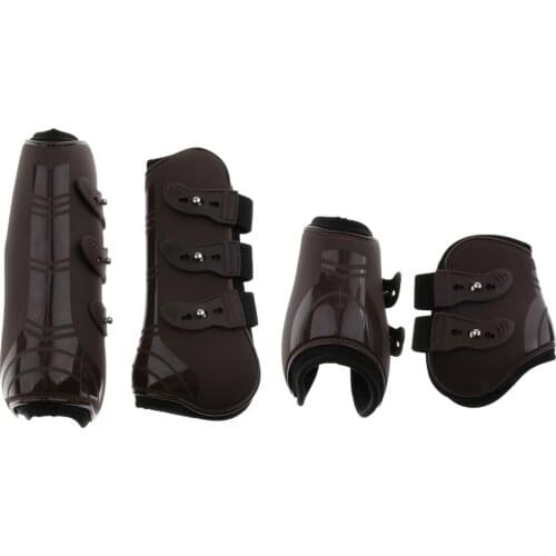 2 Pair Pony Horse Leg Boots Hind Front Leg Tendon Protect Wraps Equestrian