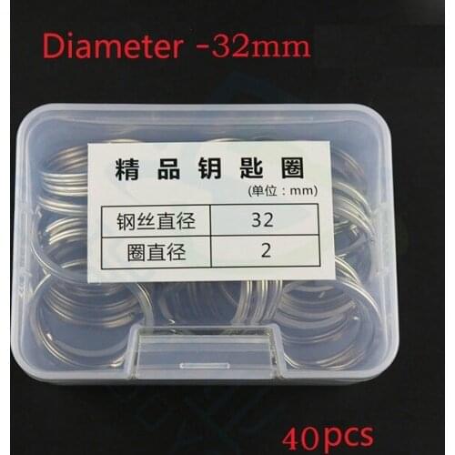 KeyRing Round Split Key Rings Keychain Diameter 32MM Nickel Compass key ring keychain connector llaveros hombre chaveiro