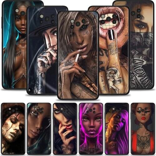 Sleeve Tattoo Girl Soft Case For Xiaomi Mi Poco X3 Pro X3 NFC F3 X3 GT M3 F1 M3 Pro 5G F3 GT Silicon Phone Cover Funda Capa