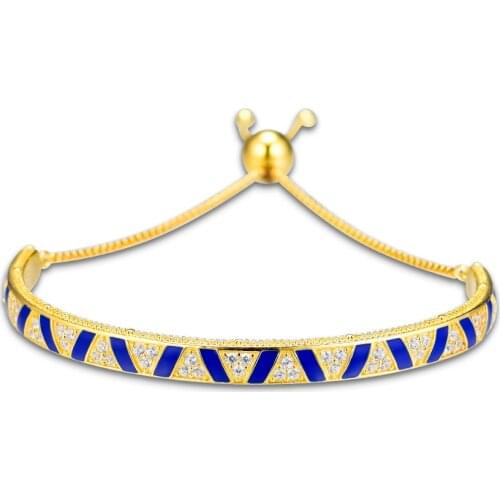 CKK Silver 925 Jewelry Exotic Stones & Stripes Shine Bracelets For Women Gift Original Sterling Silver Making