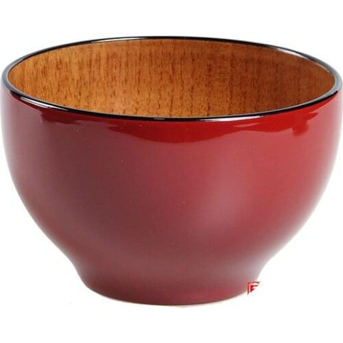 Creative Home Environmental Protection Wooden Tableware Soup Rice Salad Bowl Ramen Bowl
