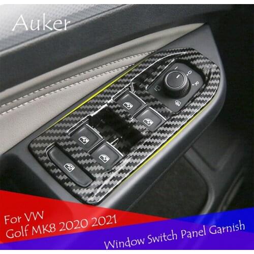 For VW Golf 8 MK8 2020 2021 LHD Window Switch Panel Adjust Cover Trim Stickers Strips Garnish Decoration Car Styling Accorriess