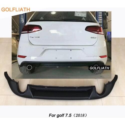 GOLFLIATH GTI styling Auto Car Rear Bumper Lip Spoiler Diffuser exhaust For Volkswagen VW GOLF 7.5 Standard & GTI bumper 2018