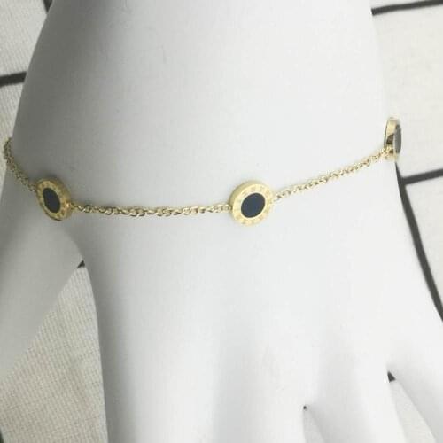 Classic luxury women fashion stainless steel anklet bracelet
