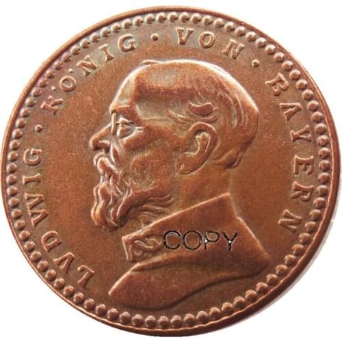 GERMAN 1913 CU Pattern 2 Mark German ST Bavaria Ludwig III Copy Coin
