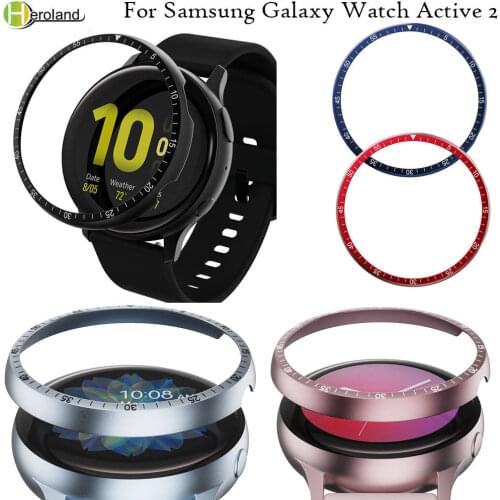 Bezel Ring Metal Cover Alloy Case For Samsung Galaxy Watch Active 2 40 /44mm SmartWatch Protective Shell Frame Anti Scratch