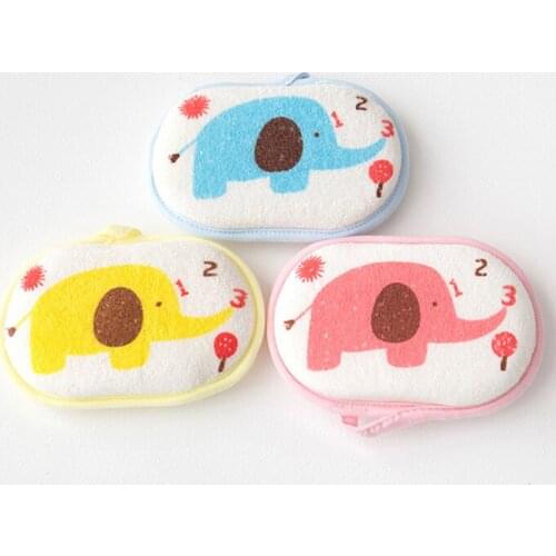 Cute Baby Bath Sponge Soft Inirritative Natural Bath Foam Shower Sponge For Kids Children Toddlers Newborns Cleaning Towel Brush