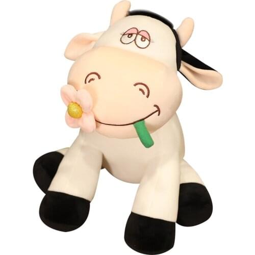 Nice New Cute Animal Cartoon Cows Stuffed Plush Toy Simulation Funny Cattle Comfortable Soft Children Birthday Present Girl Gift