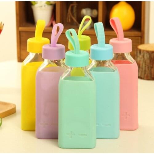 Fashionable Bit Lovers, Baroque Silica Gel Set Glass, Personality Originality Square Simple Water Bottle Supply