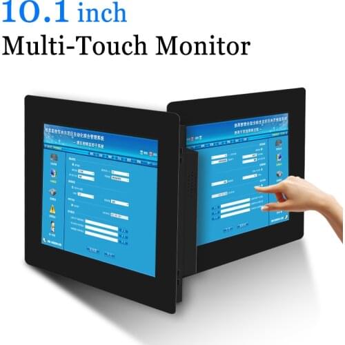 10.1 inch Wall hanging LCD Touch Monitor Projected Capacitive Touch screen Monitor VGA HDMI AV Output