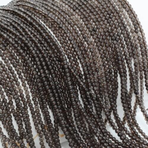 Natural Smoky Quartz Small Round Beads 2.2mm-2.5mm