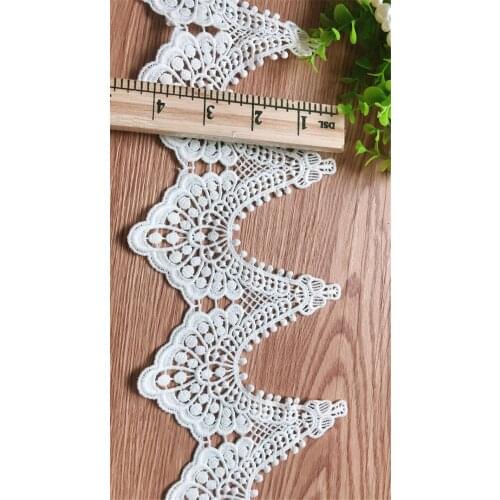 Off White Delicate Guipure French Lace Watersoluble Embroidery Venice Lace Trim DIY Sewing Craft Crochet Decoration 10YARDS sale