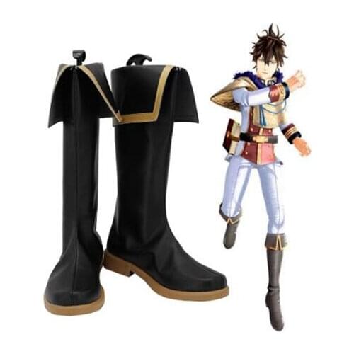 Black Clover Yuno Cosplay Boots Black Shoes for Adult Men Shoes Costume Accessories Halloween Party Shoes