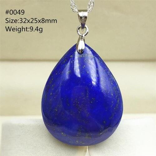 Natural Royal Blue Lapis Lazuli Gemstone Pendant Women Water Drop Reiki Stone Crystal Lucky Love Gift Necklace AAAAA