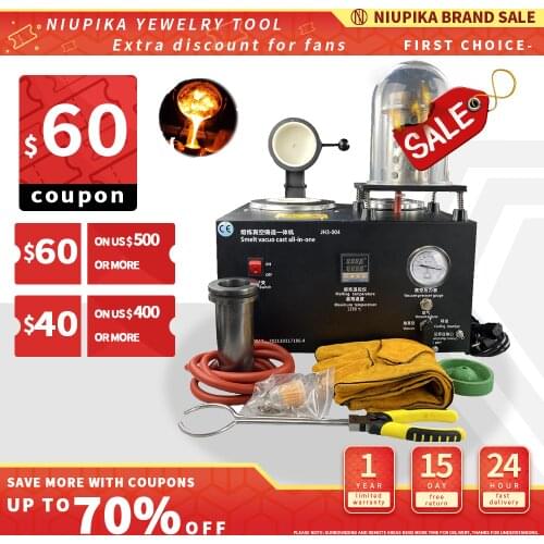 2-in-1 Casting and Smelting Machine Large Digital Display High Temperature Refining Precious Metal Gold and Silver Jewelry Tools