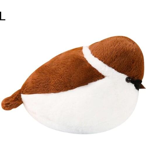 Realistic Sparrow Bird Nest Plush Stuffed Model Pillowe Cushion Sofa Bed Decor New