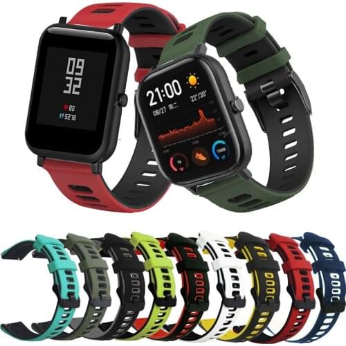 Sport Silicone Watchband For Huami Amazfit GTS 2 2E 2 Mini Strap For Amazfit Bip S Lite/U Pro Replace Wrist Bracelet Accessories