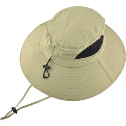 Fisherman Cap Wide Brim Sunshade Anti UV Waterproof Folding Portable Outdoor Hat Head Wear With Adjustable