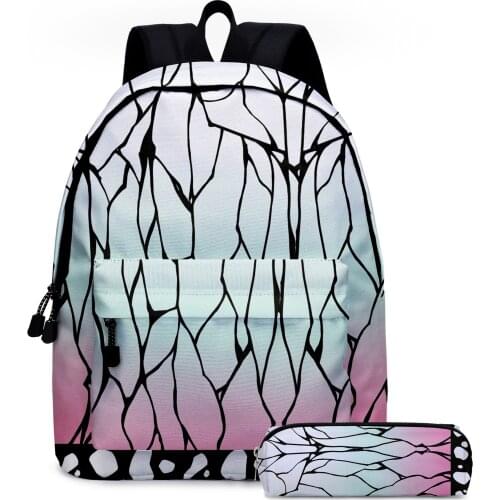 NEW Demon Slayer Kochou Shinobu Backpack schoolbag Bag Model student set Gift