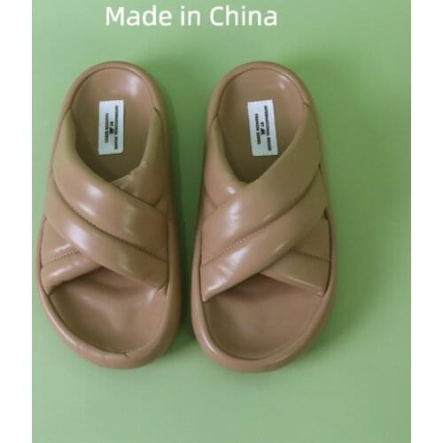Outdoor Beach Sandals Women Genuine Leather Slippers Summer Platform Female Shoes Non-slip Sandalias Mujer 2021 Flip Flops Women