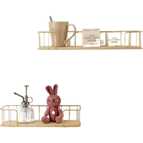 Nordic Punch-free Kitchen Storage Rack Dish Rack Wall Hook Rack Shelves Bathroom Accessories Decorative Wall Shelf