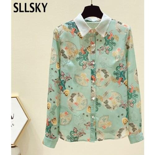 Блузки с принтом SLLSKY China At AliExpress