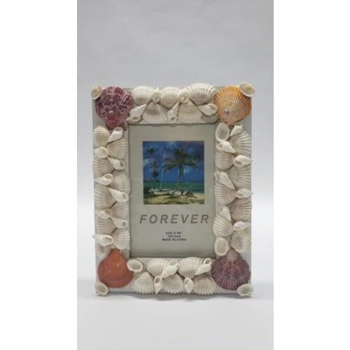 Modern Mrç On Decorative Wood Sea Shell frame фоторамка коллаж Photo frame