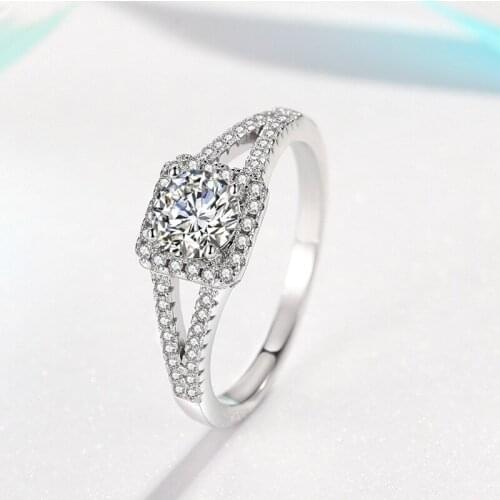 2021 Wedding S925 Sterling Silver Diamond Ring Earring for Women Jewlery Organiser Wedding Couples Fashion Silver Jewelry Luxury