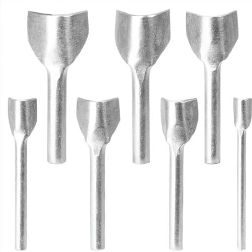 LMDZ V Shaped Cutter Punch Leather Cutter Punch Leather Craft Tools Half-Round Cutter Punch for Belts End Punch 10mm-40mm