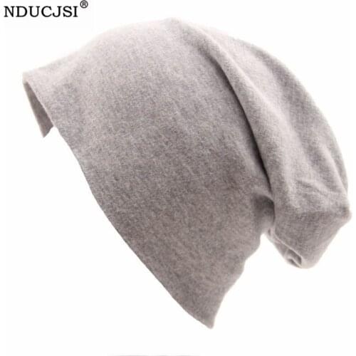 NDUCJSI Female Skullies Winter Beanies Autumn Caps Woman Gorros Performance Cotton Caps Multifunctional Beanie High Quality Hat