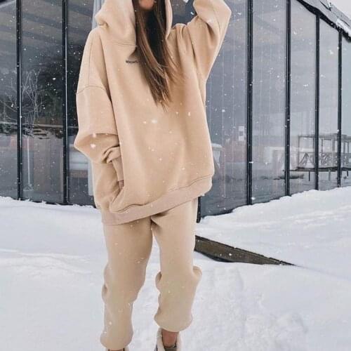 2020 New Woman Set Spring Two Piece Outfits Oversized Hoodie and Pants Casual Sport Suit Womens Winter Tracksuit Set