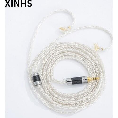 16 core 5N Single Crystal Copper Silver Plated Wire Headphone Upgrade Cable HiFi MMCX 0.78mm 2Pin Earphones Upgrade Cable