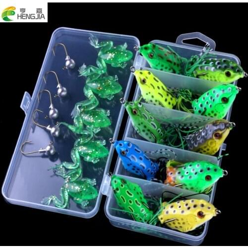 20PCS/Box Fishing Lure Set Artificial Frog Lures Fishing Box Package Mixed Soft Bait Fishing Tackle HJ098 Free Shipping