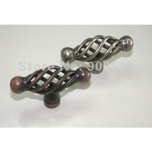 24pcs lot free shipping Classic steel birdcage drawer knobs