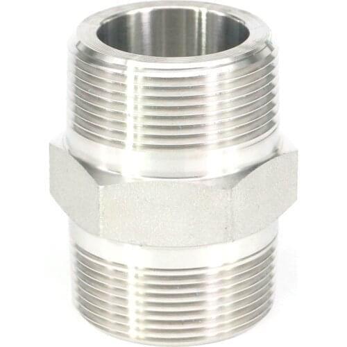 3000 PSI 1" NPT Male 304 Stainless Steel Hex Nipple Forged Pipe Fitting Water Gas Oil