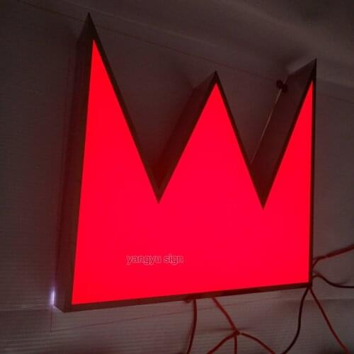 3D LED custom made stainless steel shop front name signboard