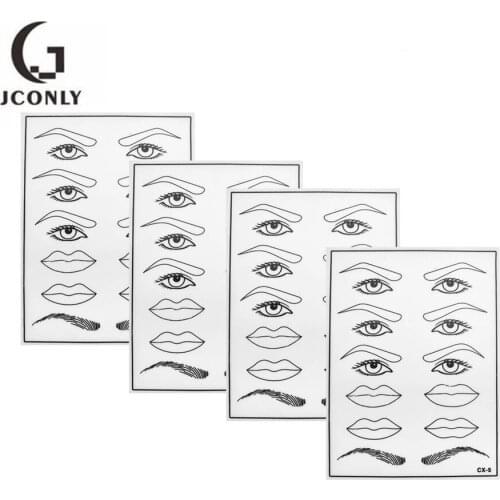 5pcs Eyebrow Tattoo Practice Skin 20x15cm Fake Practice Skin For Eyebrow Eye Permanent Makeup Practice Skin Accessories
