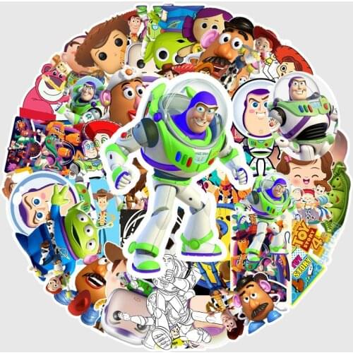 53Pcs Set Disney Toy Story Cartoon Stickers Classic Toy Luggage Cup Phone Refrigerator Tablet Decoration Waterproof Car Sticker