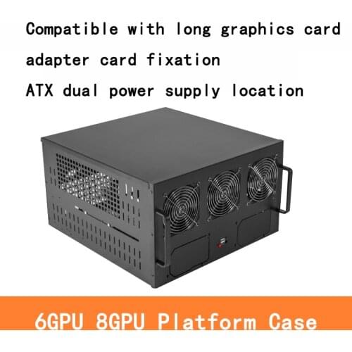 6U Mining Rig Frame sever case 6GPU 8GPU mining machine 6-8card For BTC ETH platform