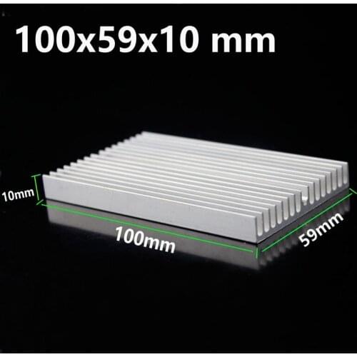 1pcs Gdstime 100X60X10mm Aluminum Heat Sink 100mm x 59mm x 10mm Heatsink Radiator For Chip LED VGA Cooling