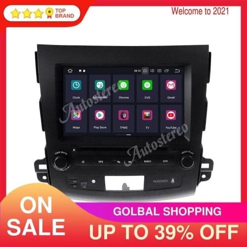 For Mitsubishi Outlander 2006-2012 Android 10.0 Carplay Car DVD Player Headunit Auto Radio Stereo GPS Car Navigation Multimedia