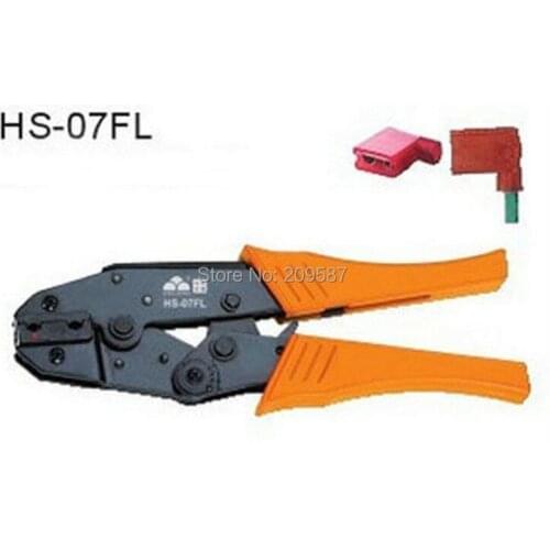 1Pcs Free Shipping HS-07FL AWG20-14 Ratchet Crimping Plier(European Style) For Flag Type Female Receptacles Insulated Terminals