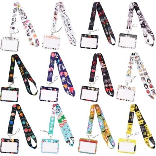 Ransitute R2293 Figure Doctor Medical Orizontal Direction ID Card Holder Staff Card Holder Bus Card Lanyard Key Ring Holder Gift