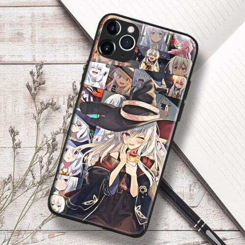 Majo No Tabitabi Elaina Anime Soft TPU Glass Phone Case for IPhone SE 6s 7 8 Plus X Xr Xs 11 12 Mini Pro Max Samsung