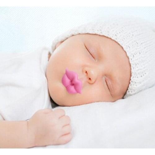 Baby Pacifier Red Kiss Lips Dummy Pacifiers Funny Silicone Nipples Teether Soothers Pacifier Baby Dental Care Nitrosamine Free