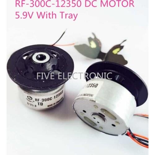 RF-300C-12350 Micro DC MOTOR with TRAY, 300C MOTOR use for DVD PLAYER/REPEATER/RECORDER/DIY MODELS