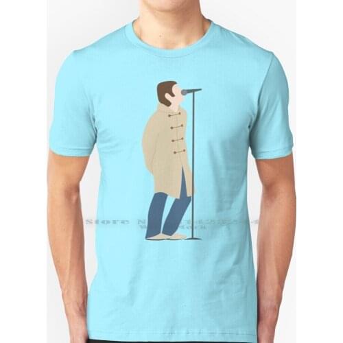 Liam Gallagher You're My Wonderwall T Shirt 100% Pure Cotton Liam Gallagher Wonderwall Britpop English Band Singing Microphone